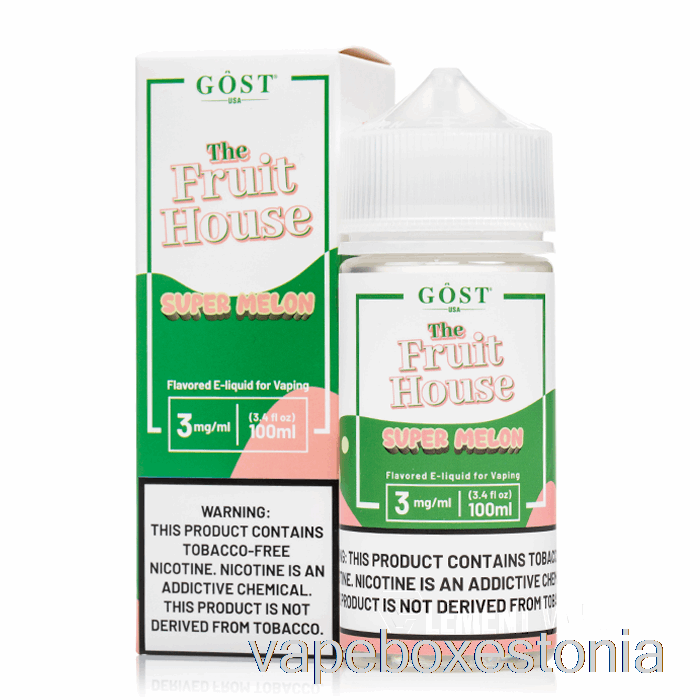 Vape Box Estonia Super Melon - The Fruit House - Gost Vapor - 100ml 3mg